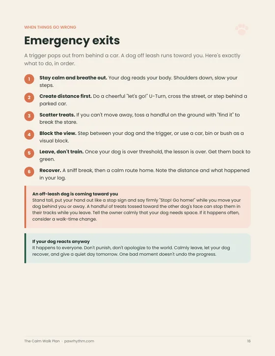 Emergency exits page